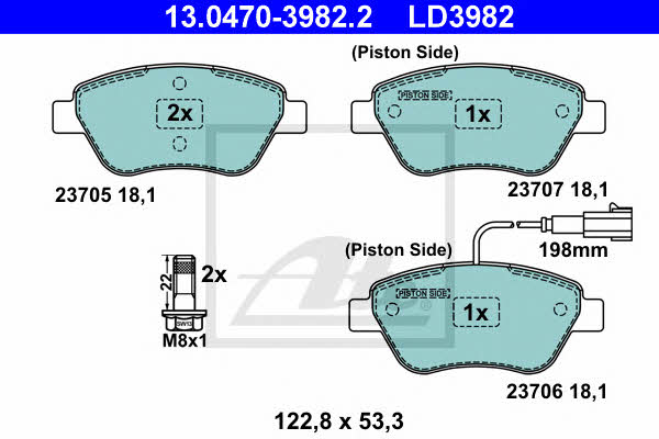Ate ATE CERAMIC disc brake pads, set – price 236 PLN