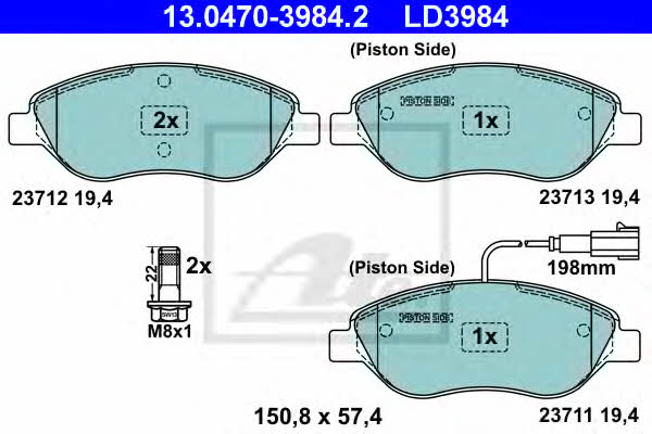 Ate ATE CERAMIC disc brake pads, set – price [object Object] PLN