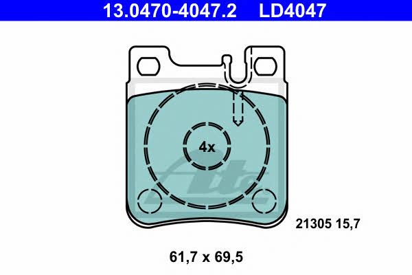 Ate ATE CERAMIC disc brake pads, set – price 231 PLN