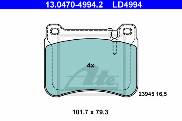 Ate ATE CERAMIC disc brake pads, set – price 450 PLN
