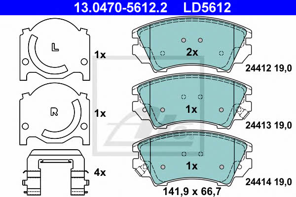 Ate ATE CERAMIC disc brake pads, set – price 409 PLN