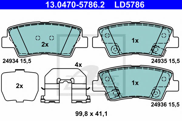 Ate ATE CERAMIC disc brake pads, set – price [object Object] PLN