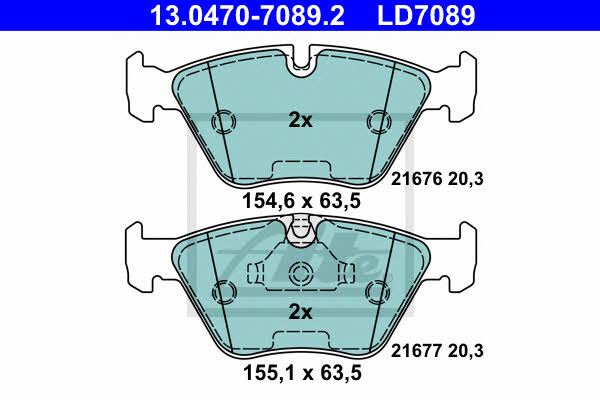Ate ATE CERAMIC disc brake pads, set – price 383 PLN