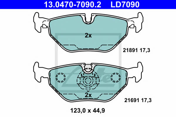 Ate ATE CERAMIC disc brake pads, set – price 256 PLN