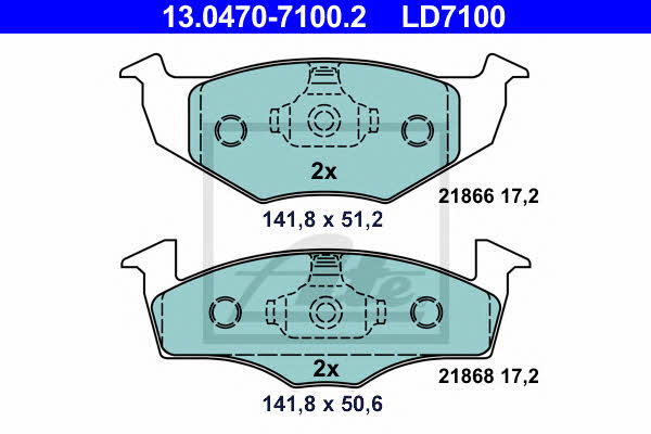 Ate ATE CERAMIC disc brake pads, set – price 178 PLN