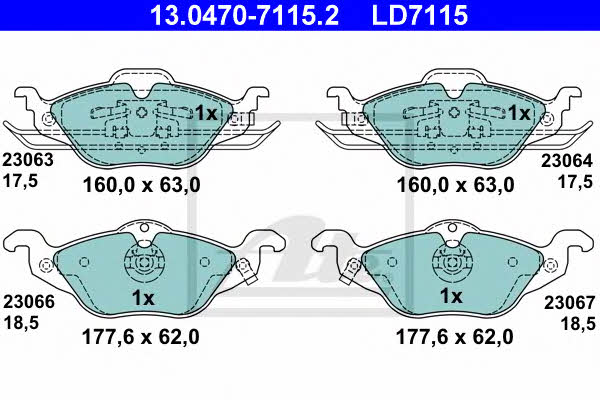 Ate ATE CERAMIC disc brake pads, set – price 241 PLN