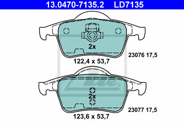 Ate ATE CERAMIC disc brake pads, set – price 228 PLN