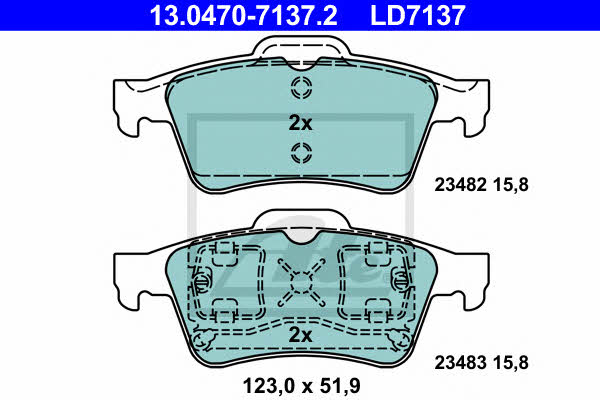 Ate ATE CERAMIC disc brake pads, set – price 217 PLN