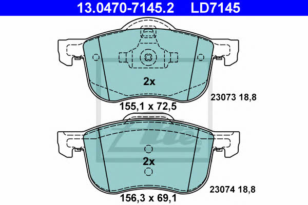 Ate ATE CERAMIC disc brake pads, set – price [object Object] PLN