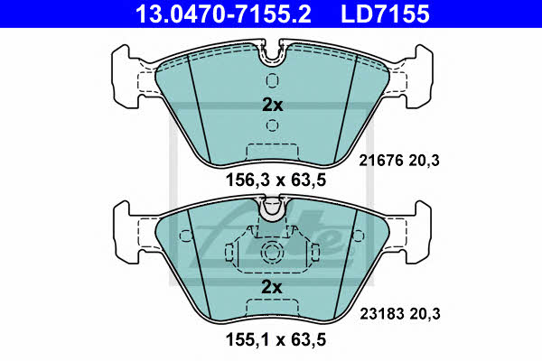 Ate ATE CERAMIC disc brake pads, set – price 351 PLN