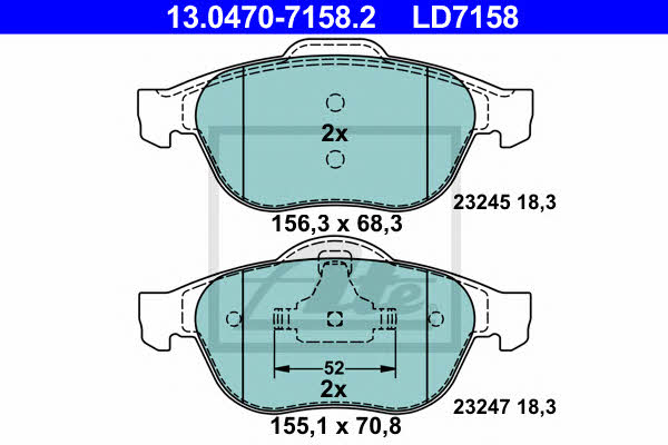 Ate ATE CERAMIC disc brake pads, set – price 312 PLN