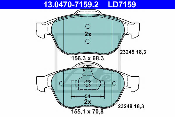 Ate ATE CERAMIC disc brake pads, set – price 301 PLN