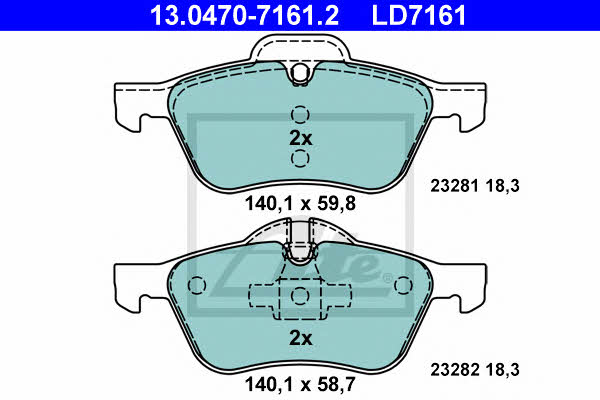 Ate ATE CERAMIC disc brake pads, set – price 314 PLN