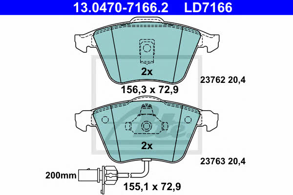 Ate ATE CERAMIC disc brake pads, set – price 396 PLN