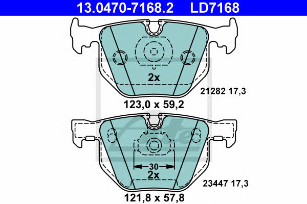 Ate ATE CERAMIC disc brake pads, set – price 338 PLN