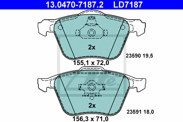 Ate ATE CERAMIC disc brake pads, set – price 407 PLN