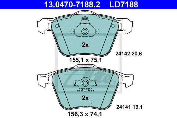 Ate ATE CERAMIC disc brake pads, set – price 394 PLN