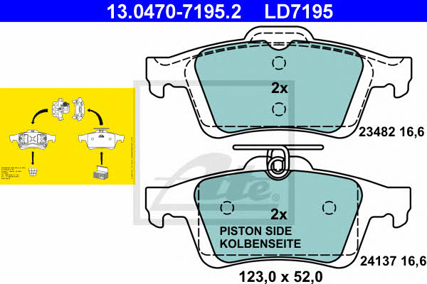 Ate ATE CERAMIC disc brake pads, set – price 228 PLN
