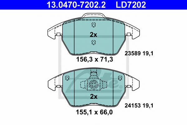 Ate ATE CERAMIC disc brake pads, set – price 258 PLN