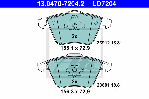 Ate ATE CERAMIC disc brake pads, set – price 251 PLN