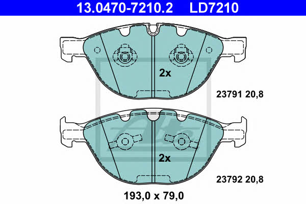 Ate ATE CERAMIC disc brake pads, set – price 769 PLN