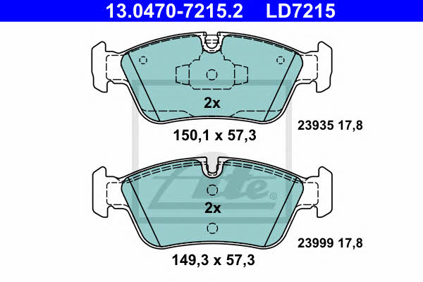 Ate ATE CERAMIC disc brake pads, set – price 349 PLN