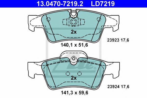 Ate ATE CERAMIC disc brake pads, set – price 383 PLN
