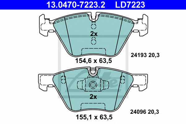 Ate ATE CERAMIC disc brake pads, set – price 455 PLN