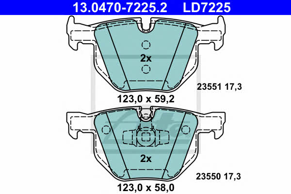 Ate ATE CERAMIC disc brake pads, set – price 349 PLN