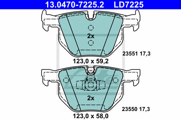 Ate ATE CERAMIC disc brake pads, set – price 380 PLN