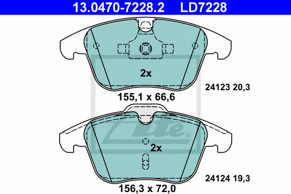 Ate ATE CERAMIC disc brake pads, set – price 349 PLN