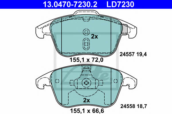 Ate ATE CERAMIC disc brake pads, set – price 279 PLN