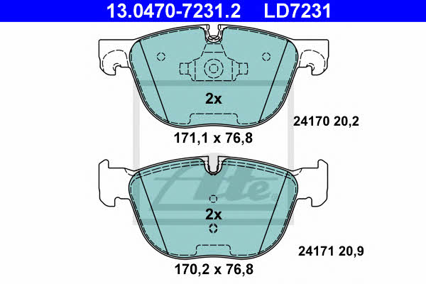 Ate ATE CERAMIC disc brake pads, set – price 533 PLN