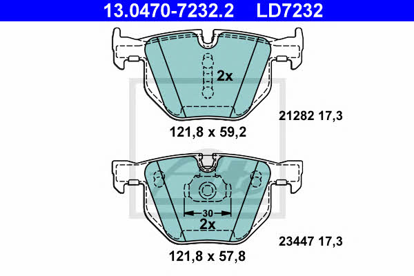 Ate ATE CERAMIC disc brake pads, set – price 415 PLN