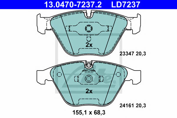 Ate ATE CERAMIC disc brake pads, set – price 491 PLN