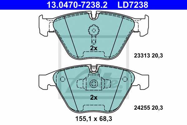 Ate ATE CERAMIC disc brake pads, set – price 516 PLN