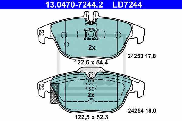 Ate ATE CERAMIC disc brake pads, set – price 285 PLN
