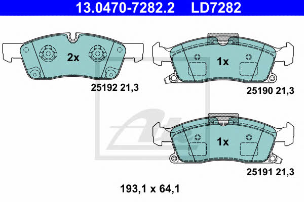 Ate ATE CERAMIC disc brake pads, set – price 575 PLN