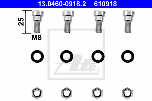 Ate 13.0460-0918.2 Mounting kit brake pads 13046009182