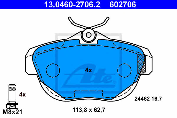 Ate Brake Pad Set, disc brake – price 180 PLN