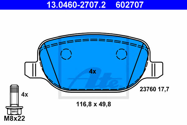 Ate Brake pad set – price 182 PLN