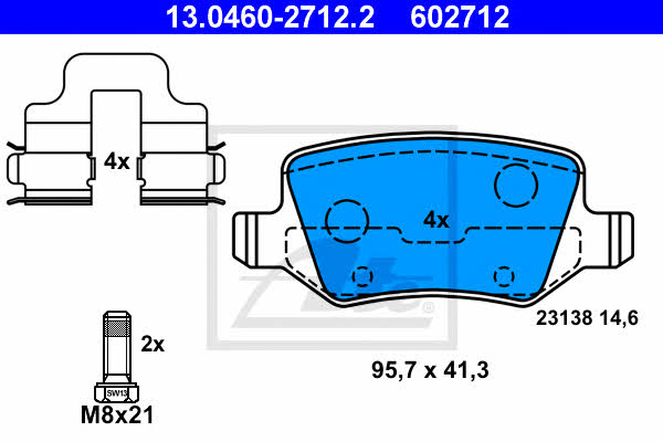 Ate Brake pad set – price 146 PLN