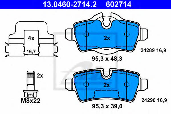 Ate Brake pad set – price 241 PLN