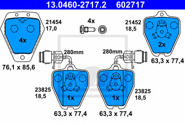 Ate Brake pad set – price [object Object] PLN