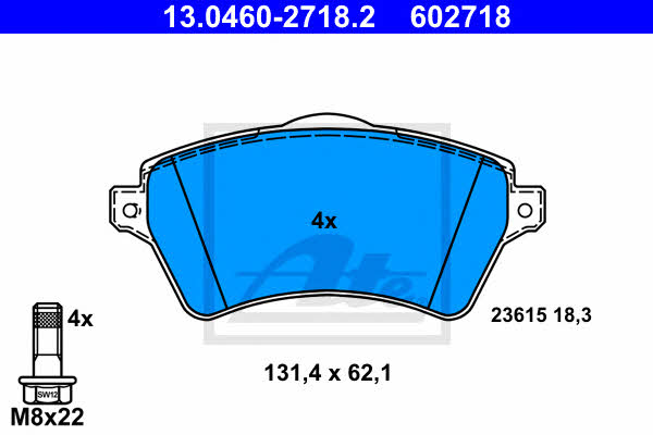 Ate Brake pad set – price 205 PLN