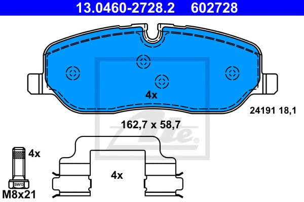 Ate Brake pad set – price 326 PLN