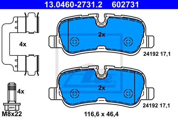Ate Brake pad set – price 225 PLN