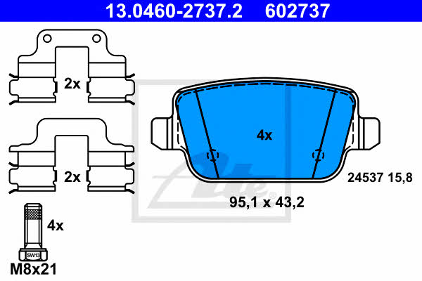 Ate Brake pad set – price 196 PLN
