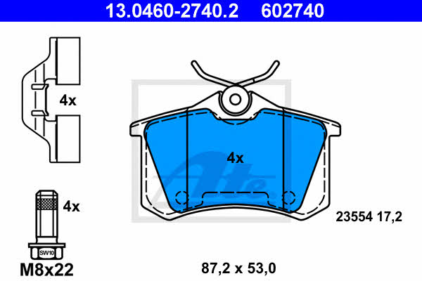 Ate Brake pad set – price 139 PLN
