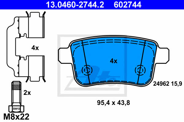 Ate Brake pad set – price 169 PLN